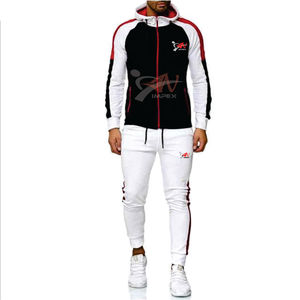 Survêtement à fermeture éclair avec logo d'impression personnalisée de haute qualité Survêtement pour hommes avec pantalon de survêtement Matériau personnalisé flexible Survêtement - Product Image 3