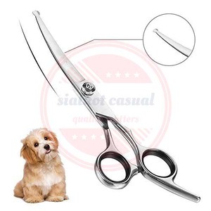 กรรไกรตัดขนสัตว์เลี้ยงกรรไกรแบบโค้งออกแบบโลโก้ได้ตามต้องการ - Product Image 3