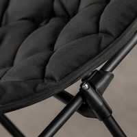 Fauteuil lune en toile avec sac de transport, dossier haut, pliable, portable, pour le camping