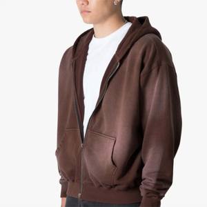 Sudaderas con capucha con cremallera para hombre con diseño personalizado, sudadera con logotipo personalizado, cremallera completa, estilo streetwear, sudaderas con capucha de etiqueta privada para hombre - Product Image 2