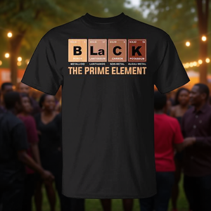 T-shirt con la tavola periodica degli elementi, articolo promozionale per il Black History Month - Product Image 3