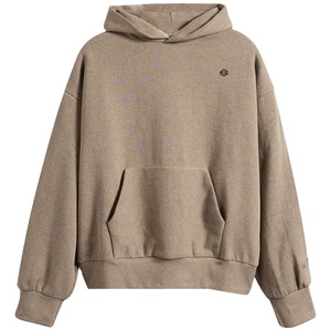 เสื้อฮู้ดดี้ผู้ชายทรงโอเวอร์ไซส์ ผ้าฟลีซเนื้อหนัก สีพื้นเรียบง่าย สไตล์สตรีทแวร์ลำลอง ขายส่ง - Product Image 1