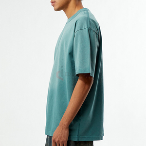 T-shirt surdimensionné en vrac pour hommes 100% coton lavé à l'acide Vintage Sportswear Tee de haute qualité impression numérique personnalisée Streetwear vente en gros - Product Image 4