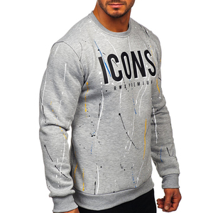 Commande en gros de sweats pour hommes impression personnalisée logo design pull simple sweats à capuche mode décontractée streetwear - Product Image 3