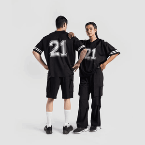 Maillot de football pour homme à manches 3/4, coupe ample personnalisée, 100% coton, vêtements de sport personnalisables pour l'été, décontracté - Product Image 3