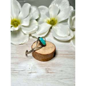 Navajo Handcrafted <b>Opal</b> & Sterling Silver Cuff <b>Bracelet</b> Fashionable Man-Made Accessory - Product Image 2