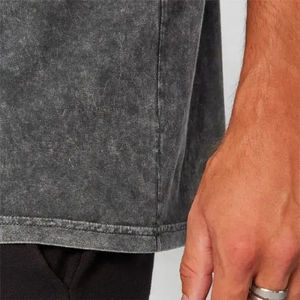 Personalizado al por mayor transpirable camisetas fabricantes Pakistán personalizado pesado algodón ácido lavado Vintage gráfico camiseta hombres - Product Image 6
