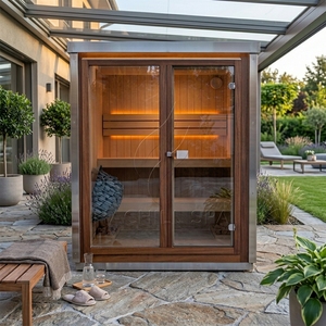 <span class=keywords><strong>Sauna</strong></span> extérieur pour 2 personnes, taille familiale, <span class=keywords><strong>sauna</strong></span> de jardin, thérapie par le bois, retraite bien-être - Product Image 1