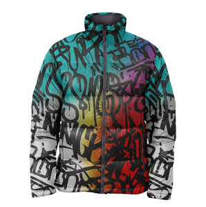 Veste bouffante en duvet d'oie pour hommes avec logo de sublimation manteaux chauds d'hiver à bulles vestes d'extérieur personnalisés en gros - Product Image 1