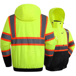 Meilleures ventes Veste de sécurité réfléchissante d'hiver pour hommes Logo personnalisé Séchage rapide Polyester respirant Imperméable - Product Image 5