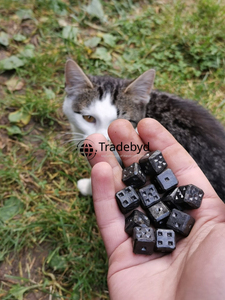 Juego de Dados Poliédricos de Cuerno Natural, 7 Piezas, Ecológico, Duradero, Hecho a Mano para Juegos de Mesa, RPG, Juego de Rol, Tradebyd - Product Image 2