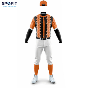 Uniforme de baseball personnalisé de haute qualité à 100% avec un design imprimé, tissu respirant et évacuant l'humidité - Couleurs personnalisées disponibles - Product Image 1