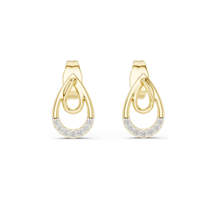 Pendientes de Diamantes Cultivados en Laboratorio de 0.076 CT para Mujer, Claridad VVS-VS EF, Oro de 18KT, 14KT, 10KT y Plata 925, Oro Rosa, Amarillo - Product Image 1
