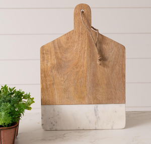 Wood & <b>Marble</b> Cutting <b>Board</b> Fruit Cheese Chopping <b>Board</b> Chopping Block for Home Kitchen Accessories - Product Image 3