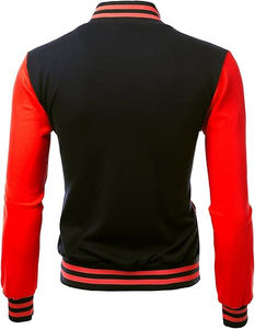 Veste universitaire de baseball personnalisée de haute qualité pour hommes, manches longues élégantes, col montant, contraste de couleur, manteau universitaire élégant pour hommes - Product Image 2