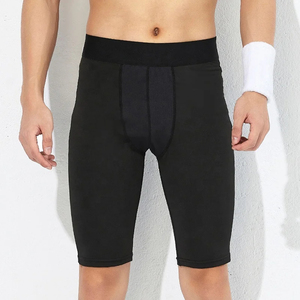 Shorts de compression athlétiques pour hommes à séchage rapide, respirants, anti-humidité, avec poches latérales, en polyester et élasthanne, pour la course à pied, la gym et le fitness - Product Image 2
