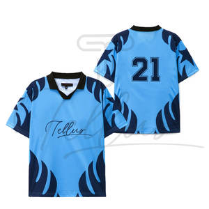 Nouveau design, maillot de football personnalisé imprimé, haute qualité, 100% polyester, respirant, léger, antibactérien, extensible - Product Image 5