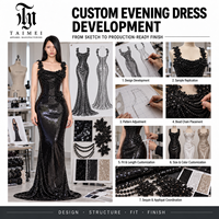 Robe de soirée longue de luxe noire à sequins OEM/ODM, avec appliques florales, corset perlé, dos nu, coupe fourreau, pour femme, idéale pour les fêtes et bals de promo