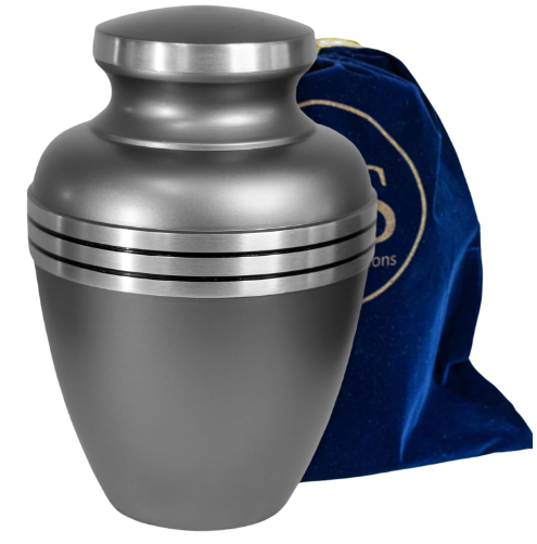 fake stone large traditional urn on plinth