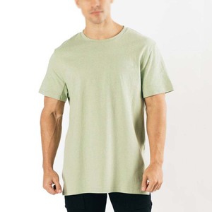 Men's Silk/Cotton Custom Printed Solid Color Front Casual T-Shirt Blank Design Regular Fit Breathable Quick Dry 220g - Product Image 6