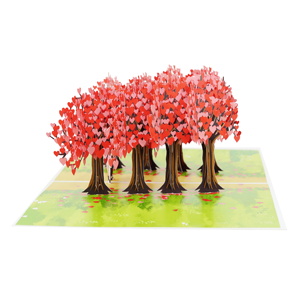 Artisanat 3D Pop-Up Voeux Élégant Plante Arbre Designs pour Anniversaires Saint Valentin Fête des Mères Fait Papier Durable Vietnam - Product Image 3