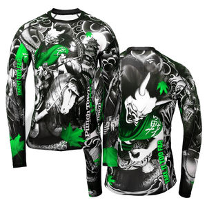 Custom Printed Full Sleeve Grappling MMA <b>Rashguard</b> Breathable Compression <b>BJJ</b> Shirt Sublimation Long Sleeve OEM Quick Dry Unisex - Product Image 3