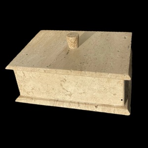 Moderno Joyero de Piedra Travertino con Detalles Tallados, Organizador Elegante y Duradero para Escritorio, Tocador y Decoración Contemporánea del Hogar - Product Image 6