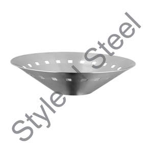 Vente en gros bol à noix conception unique salade de fruits préparation des aliments au prix de gros panier à fruits conique double couleur en acier inoxydable - Product Image 1