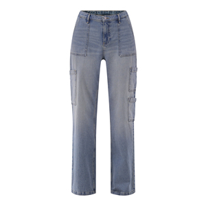 Vintage lavado Hip Hop Denim señoras Jeans Pantalones de mujer Cargo Pantalon Baggy moda traje Multi bolsillos Cargo pantalones mujeres - Product Image 2