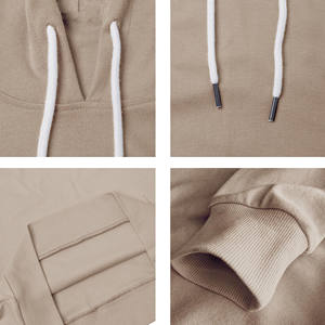 Logo personnalisable imprimé sweats à capuche surdimensionnés pour femme sweats à capuche vierges lourd tricoté décontracté femmes sweat à capuche polaire - Product Image 6