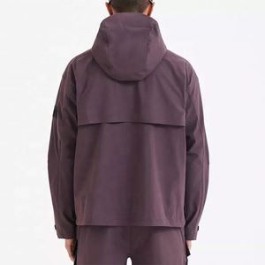 Veste bomber à capuche DOVEN avec logo personnalisé pour homme, coupe ample, en nylon, grande poche avant, décontractée pour l'automne - Product Image 3