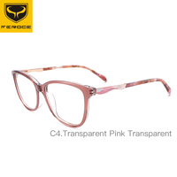 FEROCE Montures de lunettes optiques unisexes en acétate et métal, motif uni, nouveau design, lunettes de vue tendance