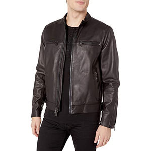 Chaqueta de Cuero Personalizada Nueva 2024, Chaqueta de Cuero de Alta Calidad con Cierre Frontal Completo, Cuello Alto, Forro de Cuero PU Original OEM para Invierno - Product Image 1