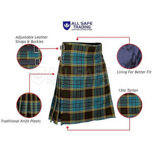 Kilt à Tartan au Design Écossais Authentique 5 Yard Classic Premium Wool Custom Fit for Men & Boys European Clothing - Product Image 5