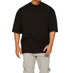 2025 Nurak hombres de alta calidad 100% algodón manga corta Camisetas de gran tamaño estilo liso al por mayor - Product Image 1