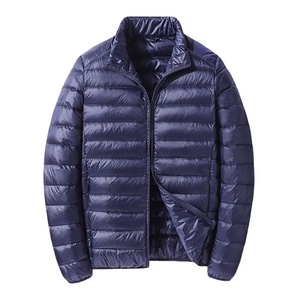 Veste d'hiver décontractée pour homme avec logo personnalisé, épaisse, coupe-vent, avec fermeture éclair, veste matelassée chaude pour l'extérieur - Product Image 1