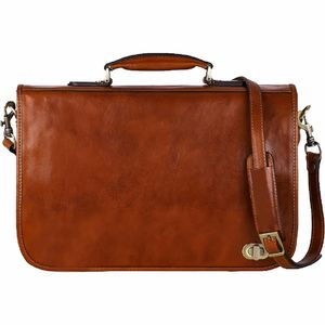 Meilleure vente Sac de bureau en cuir véritable pour hommes Sac en cuir professionnel OEM de haute qualité avec logo personnalisé - Product Image 5