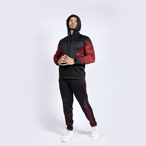 Men Streetwear Pullover Hoodie <b>Sweatpants</b> <b>Set</b> 100% Bamboo Fiber Breathable Lightweight Quick Dry Fashion Tracksuit Jogger <b>Sets</b> - Product Image 3