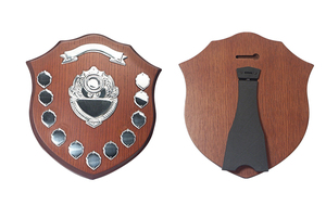 Placa conmemorativa de recuerdo Escudo de madera con logotipo de metal pintado - Product Image 6