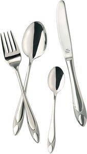 Polished Stainless Steel Luxury <b>Flatware</b> Set Elegant Dining Cutlery for Weddings & Everyday Use - Product Image 2