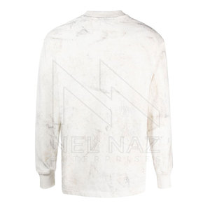 2023 Hot Design Sweat-shirt en coton pour hommes avec col rond OEM Custom Made Plain Dyed Acid Wash pour l'hiver - Product Image 6