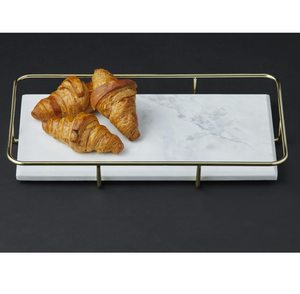 ถาดเสิร์ฟหินอ่อน2ชิ้นถาดเสิร์ฟหรูหรางานหัตถกรรมจัดของในห้องครัวและห้องน้ำ - Product Image 2