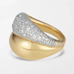 แหวนประดับเพชรทรงกลม 195 เม็ด น้ำหนัก 1.59 กะรัต สี GH-VS ตัวเรือนทองคำขาว 18K เหมาะสำหรับโอกาสพิเศษ - Product Image 4