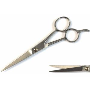 Tijeras de peluquero de estilo alemán, hoja curva de acero inoxidable con punta afilada de Pakistán, fabricante de herramientas de belleza - Product Image 1