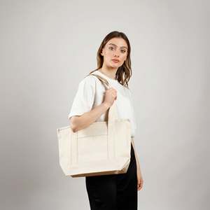 Bolsa de Lona Mediana Deluxe de Color Sólido con Forro de Poliéster - Product Image 2