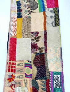 Edredón Kantha Reversible de seda India acolchado a mano, colcha bordada Floral, colcha para uso doméstico, colcha - Product Image 6