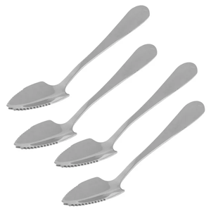 Couverts demi-dentelés, ensemble de couverts en acier inoxydable, logo personnalisé, ensemble de cuillères à gratter les fruits en acier inoxydable et à pamplemousse - Product Image 5