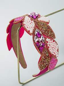 Diadema de Tela de Algodón con Lazo Dulce para el Día de San Valentín, Decoración para el Cabello para Mujeres y Niñas, Aproximadamente 18*13 cm - Product Image 3