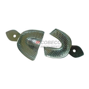 Low <b>Profile</b> Perforated Trays Slim Design Stainless <b>Steel</b> Autoclavable For Patients With Sensitive Gag Reflex Comfort Impressions - Product Image 2