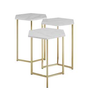 Table d'appoint ronde en laiton texturé, support latéral en métal moderne et artistique pour des espaces de décoration intérieure élégants - Product Image 4